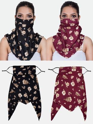 CENWELL Cotton Silk washable Anti-viral, anti bacterial and Anti-pollution 3 Layer Mask with Melt blown Layer in the Mask FANCY SCARF MASK Cloth Mask With Melt Blown Fabric Layer