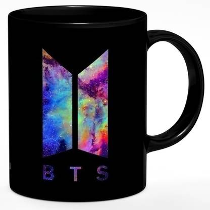 CHHAAP BTS Logo Signature BTS Army BTS Bangtan Boys Music Band V Suga J-Hope Jungkook Jin Jimin Rm BTS Signature Army Best Gift for Boys Girl BTS Lovers BTS L-5 Ceramic Coffee Mug