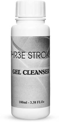 THR3E STROKES Cleanser Plus Removes Excess Gel Enhance Shine Sticky Remover Nail UV Gel Sticky Remover Liquid Nail Art 100ML