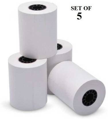 True-Ally 57MM x 25 mtr (2Inch) (55 GSM) Thermal Paper roll Ideal for Billing, POS Machine (TA-POS5725) (Pack of 5 Rolls) (57mm x 25mtr - 5 Rolls) Unruled 57 mm x 25 Mtr 55 gsm Thermal Paper
