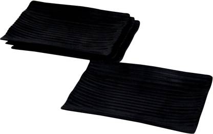 GOOFFI ZIG ZAG BLACK PLATTER 8.5''-5.5'' COMBO 05 Chip & Dip Tray