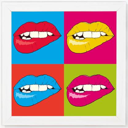 Lips - Pop Art Paper Print