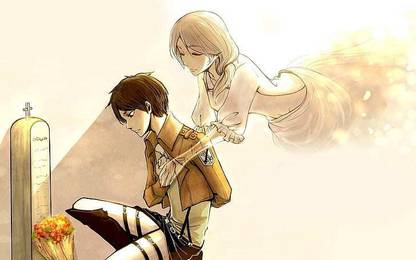 Anime Attack On Titan Attack On Titan Carla Yeager Eren Yeager Hd Matte Finish Poster B-1494 Paper Print