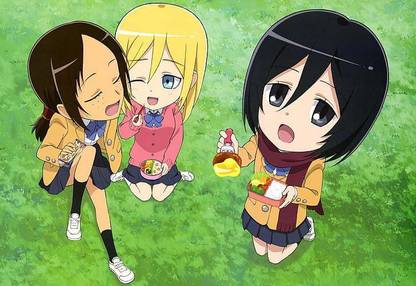 Anime Attack On Junior High Historia Reiss Mikasa Ackerman Matte Finish Poster Paper Print