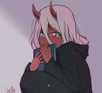 Anime Darling In The Franxx Horns Zero Two Darling In The Franxx Hd Matte Finish Poster Paper Print