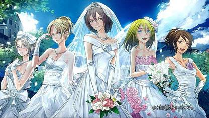 Shingeki No Kyojin Wedding Dress Anime Mikasa Ackerman Krista Lenz Annie Leonhart Hange Matte Finish Poster Paper Print