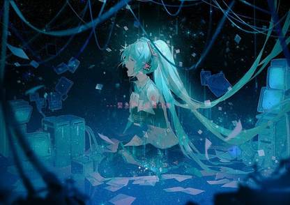 Anime Girls Miku Darling In The Franxx Blue Angels Pixiv Hd Matte Finish Poster Paper Print