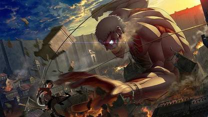 Anime Attack On Titan Armored Titan Mikasa Ackerman Titan Hd Matte Finish Poster Paper Print