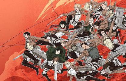 Anime Attack On Titan Annie Leonhart Armin Arlert Matte finish Poster Paper Print