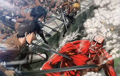 Anime Attack On Titan Armin Arlert Attack On Titan Bertolt Hoover Hd Matte Finish Poster Paper Print