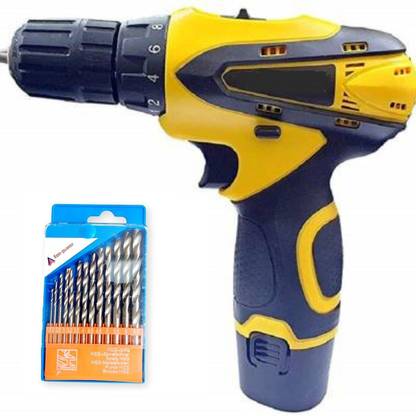 SWF screwdriver Heavy duty Cordless drill 12V with 13pcs bit set Collated Screw Gun