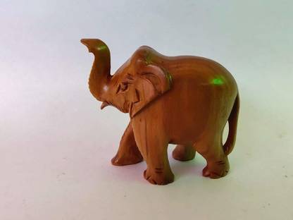 TejaArtsAndCrafts Original White Sandalwood Elephant Statue (5 cm) Decorative Showpiece Decorative Showpiece  -  5 cm