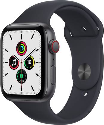 Apple Watch SE (GPS+Cellular, 44mm) Space Grey Aluminium Case with Midnight Sport Band