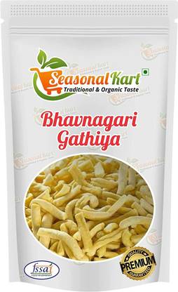 Seasonal Kart Bhavnagri Gathiya Namkeen 400 gms Snacks for Foodie Indians