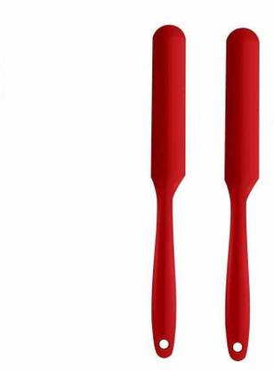 Lishonn Silicone Spatula Butter Knife Non-Stick Flexible Rubber Scrapers /Spreader for Baking and Cooking | Pack of 02 | Red Non-Stick Spatula Non-Stick Spatula