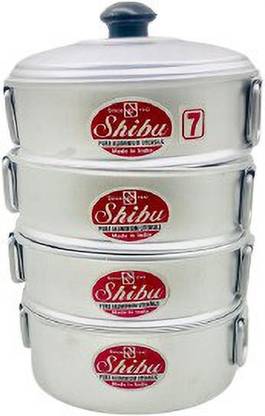 BARTAN BAZAAR small ALUMOMOSTEAMER 7X4 ( FOOD CAPACITY 15 MOMOS) Aluminium Steamer