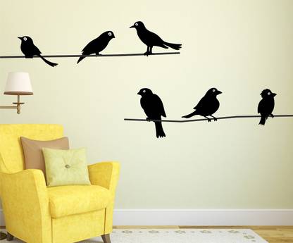 LANSTICK 55.88 cm CROW STICKER Self Adhesive Sticker