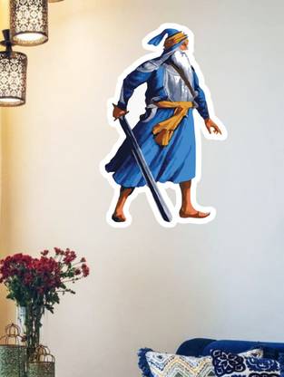 HindK 20.32 cm BABA DEEP SINGH STICKER Self Adhesive Sticker