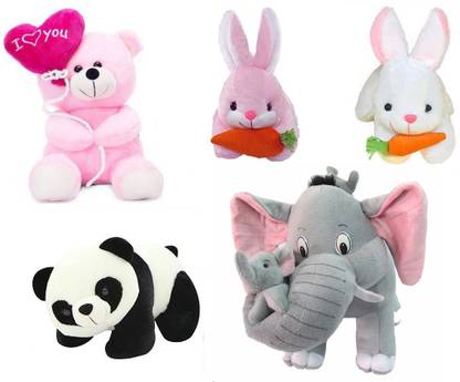 Regallo Premium Quality Super Soft And Cute Soft Toys For Kids (Soft Toy Combo) (Multicolor)  - 32 cm