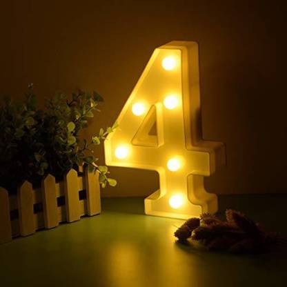Balloonistics 3D LED Marquee Number Lights Sign, Light Up Number Lights for Decoration Table Lamp