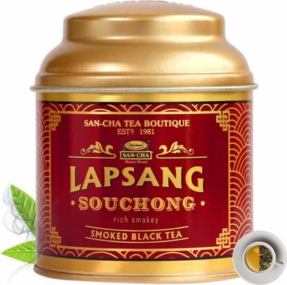 SANCHA Lapsang Souchong Smoked Tea |50g Loose Leaf Tea |Rich in Antioxidants|Digestive Green Tea Tin