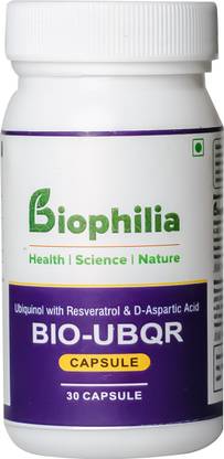 Biophilia Bio-UBQR Capsule (Ubiquinol with Resveratrol & D-Aspartic Acid)