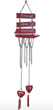 Anant Gift Gallery Metal Wind Chimes for Home Balcony Garden Positive Energy, Home Decor Hanging Long Brass Bells Gifts for Loved Ones Friendship forever Wood, Plastic Windchime