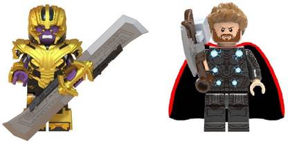 Delite Fun Play Super Combo THOR THANOS Mini building blocks puzzle toy figures