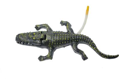 Aquazilla Air Operated Aquarium Decorative Crocodile Toy With Bubble/Oxygen Generator Laterite Unplanted Substrate