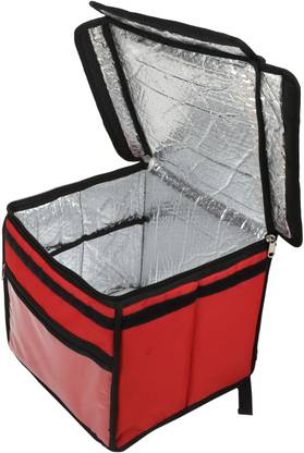 Quaffor Red silver insulated food delivery bag Waterproof Backpack