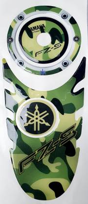SAFETY ZONE TANK PAID FOR YAMAHA FZS GREEN Bike Tank Pad