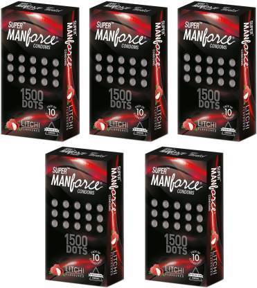 MANFORCE lychee COMBO PACK Condom (Set of 5, 50 Sheets) Condom