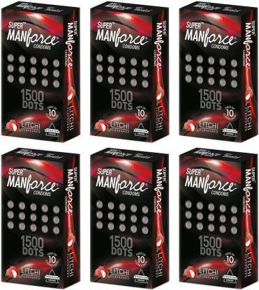 MANFORCE lychee COMBO PACK Condom (Set of 6, 60 Sheets) Condom