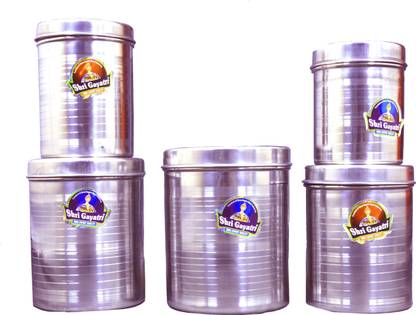 Shri Gayatri Steel Tea Coffee & Sugar Container  - 3 L