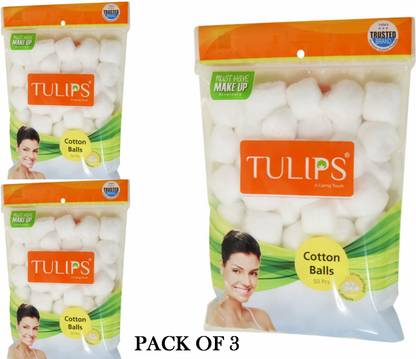 TULIP COTTON COTTON BALLS 50 PIECES * 3 PACK TOTAL 150 BALLS