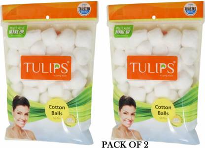 TULIP COTTON COTTON BALLS 50 PIECES * 2 PACK TOTAL 100 BALLS