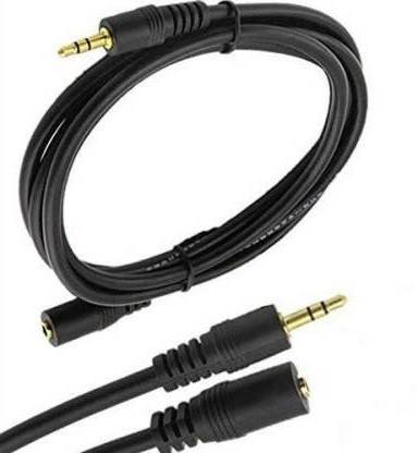 SKIRE AUX Cable 3 m 3 Meter 3.5mm Stereo male to female Aux Extension Cable For Headphone/Earphone/Speaker 3 m AUX Cable (Compatible with Speaker, Stereo, Headphone extension, Black) (Pack of 1)