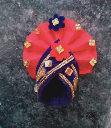 BAL GOPAL VELVET LADOOO GOPAL PAGHDI Deity Ornament
