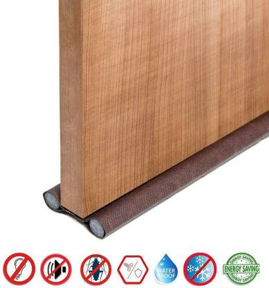 SmartCam Door Bottom Sealing Strip Guard for Home | Door Stoppers | Door Seal | Door Closers | Sound-Proof Reduce Noise Energy Saving Weather Stripping | Waterproof - Brown, 39 inch (Pack of 1) Floor Mounted Door Stopper