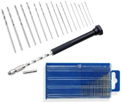 kts12 20 Pieces Micro HSS Drill and Spiral PCB Archimedes Push Drill 0-2 mm Archimedes Push Drill 0-2 mm Suit Craft and Hobby