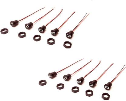 ERHIndia (Pack of 10) Micro USB Female Socket Connector with Wire for PCB Micro USB Port Female Jack Socket for DIY Electronic Projects Alternative Energy Electronic Hobby Kit