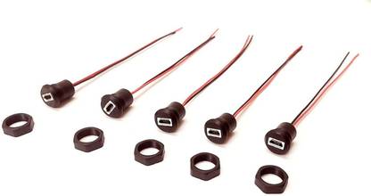 ERHIndia (Pack of 5) Micro USB Female Socket Connector with Wire for PCB Universal Micro USB Port Female Jack Socket for DIY Electronic Projects and DIY Kits Electronic Components Electronic Hobby Kit