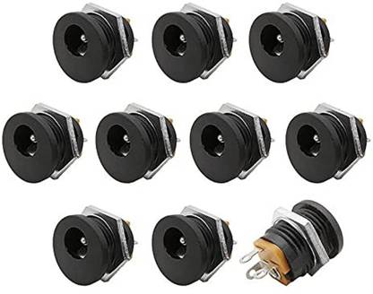 ERHIndia (Pack of 10) DC Socket Female 3pin DC Power Jack Connector 5.5x2.5mm 3 Pin Plastic Female DC Power Jack Socket Connector(Pack of 10) DC Socket Female 3pin DC Power Jack Connector 5.5x2.5mm 3 Pin Plastic Female DC Power Jack Socket Connector Power Supply Electronic Hobby Kit