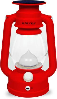 SLYKA Rechargeable Led Hanging Lantern with Night Lamp Red Plastic Table Lantern