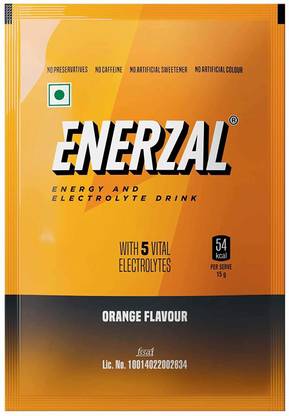 Enerzal Powder Orange Flavour 100 GM (Pack of 10, 10x100 g) Energy Drink