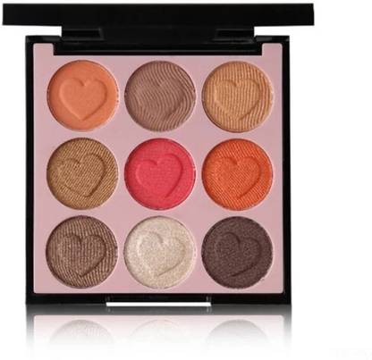 Huda Girl Beauty Creamy Eyeshadow Palette with 9 Shimmer Matte and Glitter Shades, Mini Eye Shadow Makeup Kit for Girls (HB-03) 20 g