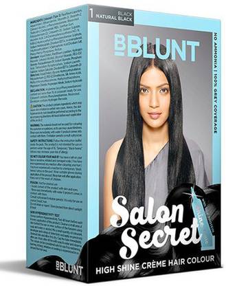 BBlunt Salon Secret High Shine Cream Hair Colour , Natural Black