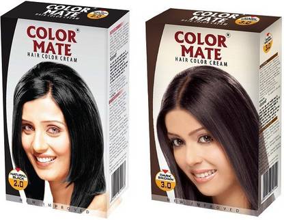 COLOR MATE Cream , Natural Black, Dark Brown
