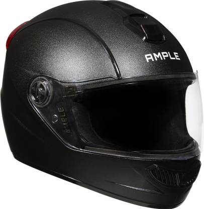 Ample GT-1 Non Printed Full Face Helmet Chrome Black Colour Motorsports Helmet