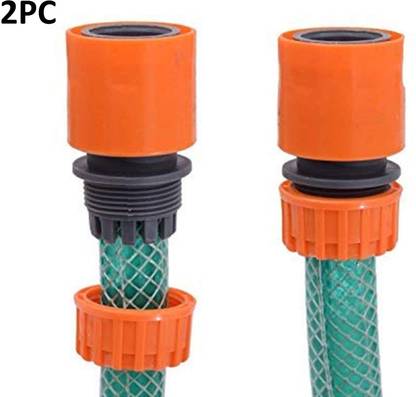lukzer 2PC Water Hose Connectors for Pipe Tap Female Adapter Quick Fitting Garden Water Hose One Touch Joint (Green) Hose Connector